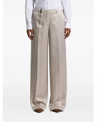 Peserico - Satin-Finish Wide-Leg Trousers - Lyst