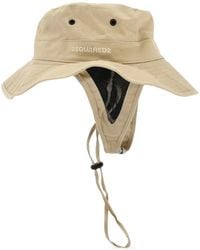 DSquared² - Logo-Embroidered Drawstring Bucket Hat - Lyst