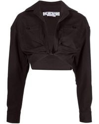 Off-White c/o Virgil Abloh - Twisted Cropped Shirt - Lyst