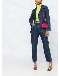 Alberta Ferretti - Vaqueros Rectos De Talle Alto - Lyst