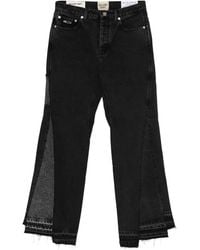 GALLERY DEPT. - Contrast Panel Wide-Leg Jeans - Lyst