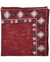 Brunello Cucinelli - Geometric-Border Handkerchief - Lyst