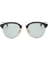 BOSS - Round-Frame Double-Bridge Sunglasses - Lyst