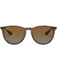 Ray-Ban - Erika Round-Frame Sunglasses - Lyst