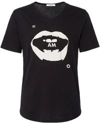 Fendi - T-Shirt Imprimé À Col V - Lyst