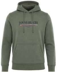 Tommy Hilfiger - Logo-Embroidered Drawstring Hoodie - Lyst