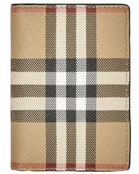 Burberry - Vintage Check Leather Wallet - Lyst