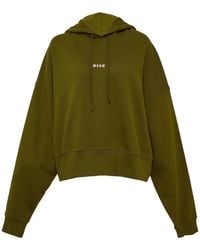 MSGM - Logo-Print Hoodie - Lyst
