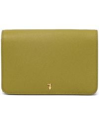 Trussardi - Grain-Effect Chain-Strap Shoulder Bag - Lyst