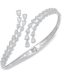 ARZANO - Diamond Open Wrap Bracelet - Lyst