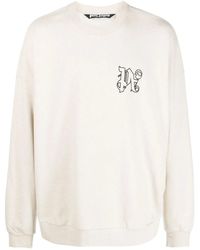 Palm Angels - Logo-Print Cotton Sweatshirt - Lyst