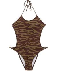The Attico - Dark E Dark One-Piece Swimsuit - Lyst