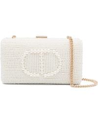 Twinset - Faux-Pearl Embellished Clutch Bag - Lyst