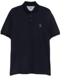 Brunello Cucinelli - Polo En Coton À Logo Brodé - Lyst