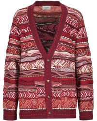 Laneus - Patterned Knitted Cardigan - Lyst