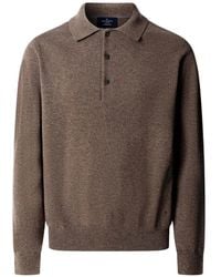 Hackett - Knitted Polo Shirt - Lyst