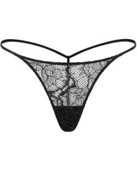 Zhilyova - Tara Floral-Lace Thong - Lyst