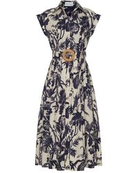 Cara Cara - Octavia Midikleid mit Blumen-Print - Lyst