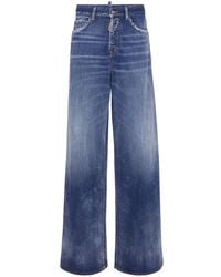 DSquared² - Vaqueros anchos de talle alto - Lyst