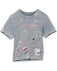 Maison Mihara Yasuhiro - Kids Sticker Short-Sleeve Appliquéd T-Shirt - Lyst
