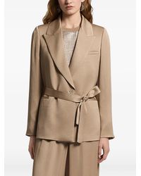 Peserico - Satin Belted Blazer - Lyst