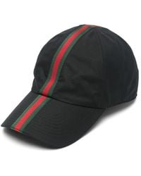 Gucci - Cotton Baseball Hat With Web - Lyst