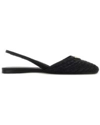 Prada - Woven Slingback Ballet Flats - Lyst