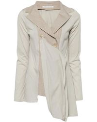 Yohji Yamamoto - Notched-Lapels Asymmetric Blazer - Lyst