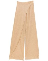 Oséree - Lumiere Beads Pareo Wrap-Front Trousers - Lyst