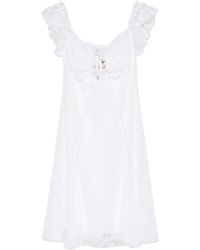 Aniye By - Ruffled Lace-Overlay Mini Dress - Lyst