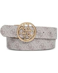 Guess - Monogram Buckle Belt - Lyst