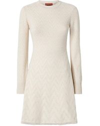 Missoni - Zigzag-Pattern Long-Sleeve Mini Dress - Lyst