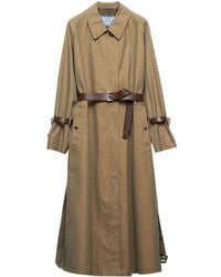 Prada - Belted Trench Coat - Lyst