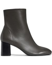 12 STOREEZ - 65Mm Block-Heel Leather Ankle Boots - Lyst