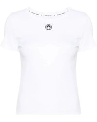 Marine Serre - Logo Cotton T-Shirt - Lyst