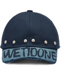 we11done - Studded Distressed Baseball Cap - Lyst