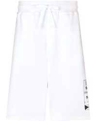 Dolce & Gabbana - Short de sport en coton à logo imprimé - Lyst