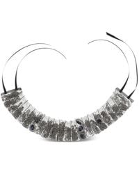 ALAINPAUL - Rhinestone-Embellished Mesh Necklace - Lyst