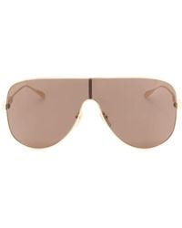 Gucci - Sonnenbrille Im Oversized-Look Mit Schriftzug - Lyst