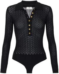 Elisabetta Franchi - ボタンディテール ボディスーツ - Lyst