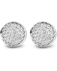 Tirisi - Puces D'Oreilles En Or Blanc 18Ct Pavées De Diamants - Lyst