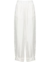 Blanca Vita - Pantalon Palazzo En Soie À Taille Haute - Lyst