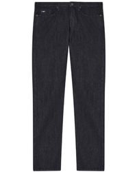 Emporio Armani - J06 Logo-Plaque Five-Pocket Jeans - Lyst