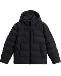 Woolrich - Stretch Hooded Puffer Jacket - Lyst