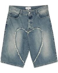 Carne Bollente - Heart Denim Shorts - Lyst