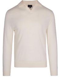 Emporio Armani - Polo-Neck Wool Sweater - Lyst
