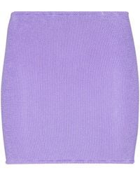Hunza G - Fitted Knit Mini Skirt - Lyst