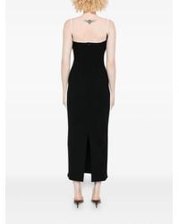 Paris Georgia Basics Sammy Fitted Satin Midi Dress in Green | Lyst Canada