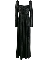 Pinko Abendkleid mit Puffärmeln - Schwarz