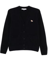Maison Kitsuné - Cardigan Mit Baby-Fuchs-Patch - Lyst